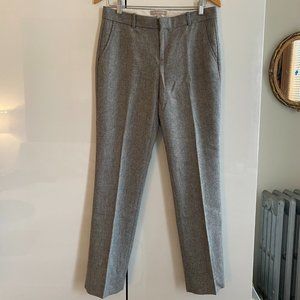 Wool blend tapered trousers